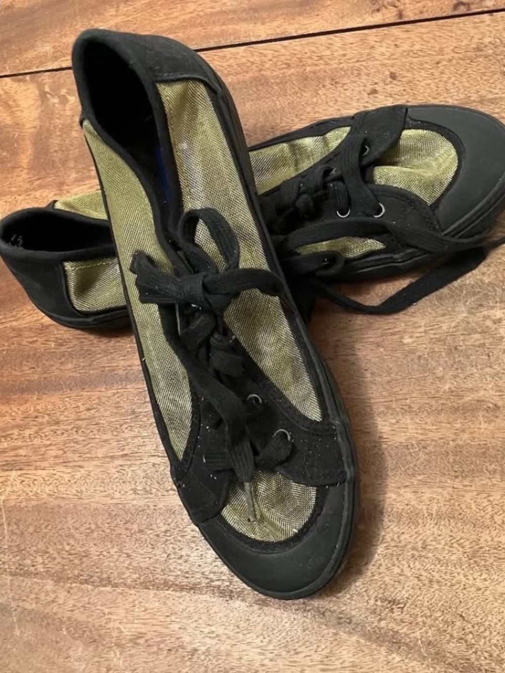 Canvas Gold Mesh Sneakers KEDS